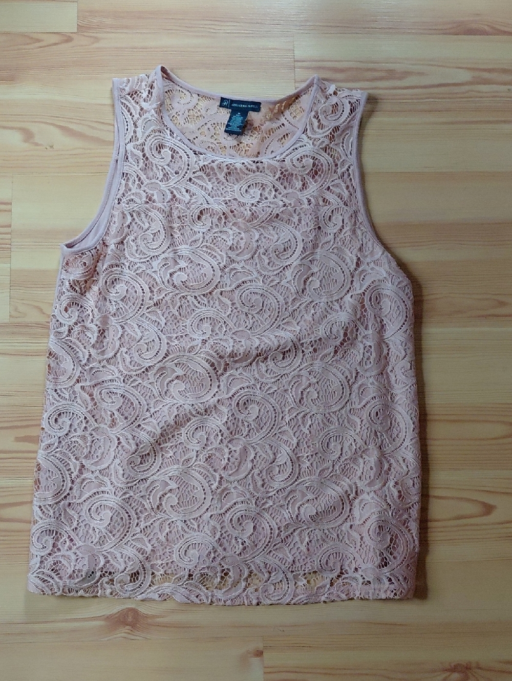 Adrianna Papell Blush Lace Tank Top